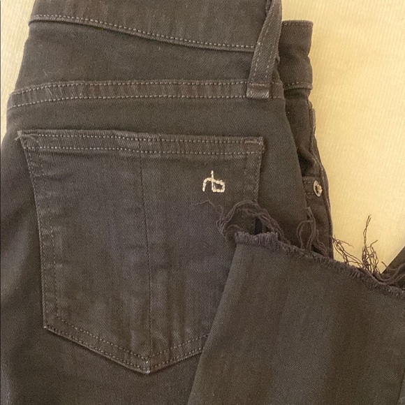 Rag & Bone Black Cropped Ankle Jeans - Picture 2 of 10